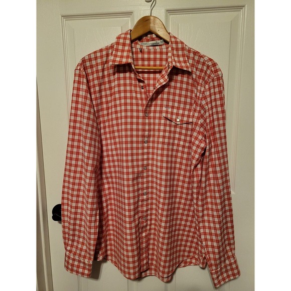 Criquet Other - Criquet Shirt Mens Large Red Plaid Pearl Snap Button Down Western Shirt Pocket